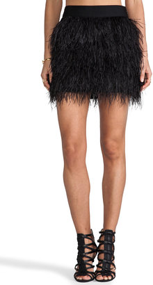 Milly Cocktail Feather Mini Skirt