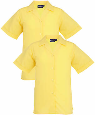 St. John Unbranded Girls' Short Sleeve School Blouse, Pack of 2, Gold
