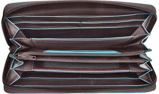 Piquadro Blue Square - Zip Around Leather Wallet