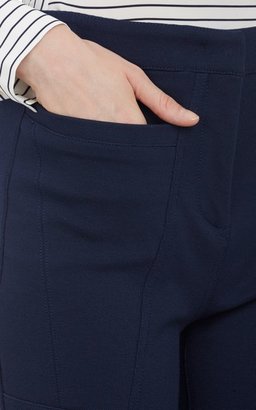Derek Lam Compact-Knit Flare Trousers-Blue