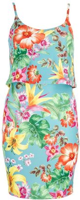 Quiz Multi colour crepe tropical dress