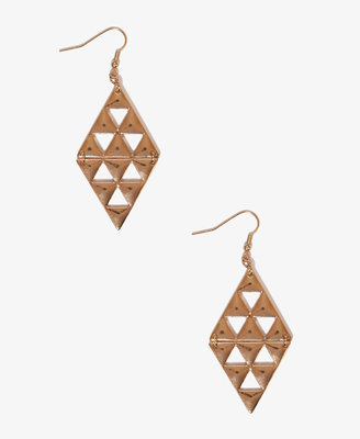 Forever 21 Triangle Cutout Drop Earrings