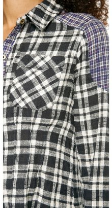 Free People Catch Up Plaid Top
