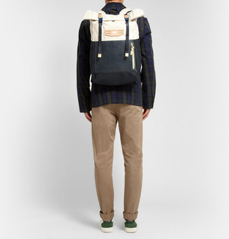 MASTERPIECE Hedge Leather and Canvas Backpack