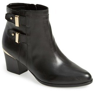 Isaac Mizrahi New York 'Justice' Leather Pointy Toe Bootie (Women)