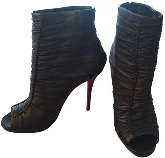 Christian Louboutin Black Leather Ankle boots