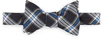 Ike Behar Checked Bow Tie, Blue/Black