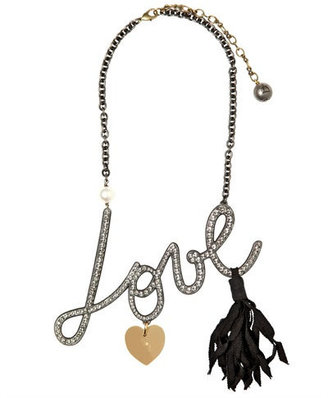 Lanvin Love Swarovski Embellished Necklace