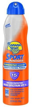 Banana Boat Sunscreen Ultra Mist Sport Performance Broad Spectrum Sun Care Sunscreen Spray - SPF 15, 6 Ounce