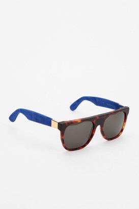 Super Blue Suede Flattop Sunglasses