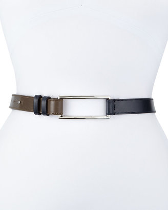 Lafayette 148 New York Two-Tone Pull-Back Leather Belt