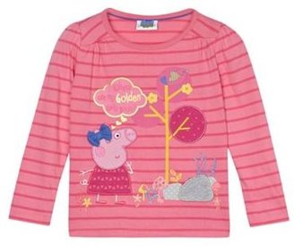 Peppa Pig Girl's pink 'Find Peppa's welly boots' printed top