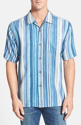Tommy Bahama 'Jackpot Stripe' Original Fit Silk Campshirt