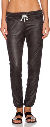 Monrow Perforated Leather Sweatpant