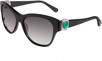David Yurman Albion Wayfarer Sunglasses, Black Onyx