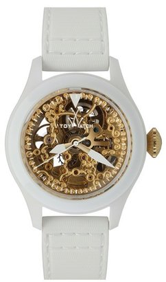 Toy Watch TOYWATCH 'Toy2Fly Skeleton' Silicone Strap Watch, 38mm
