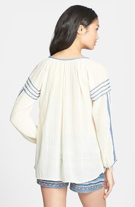 Joie 'Calonice' Embroidered Cotton Peasant Top