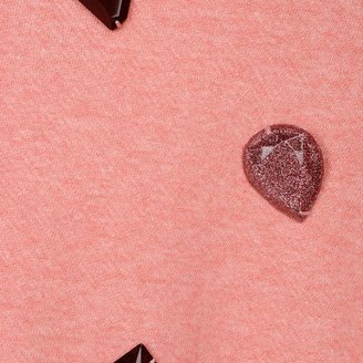 Stella McCartney Pink Stone Embroidery Sweatshirt
