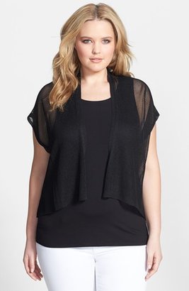 Eileen Fisher Cropped Cardigan (Plus Size)