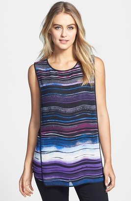 Vince Camuto 'Sweeping Stripe' Sleeveless Woven Blouse