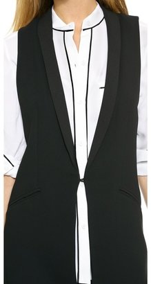 Alice + Olivia Long Shawl Collar Vest