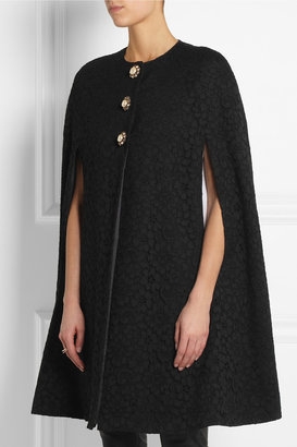 Dolce & Gabbana Embellished cotton-blend lace cape