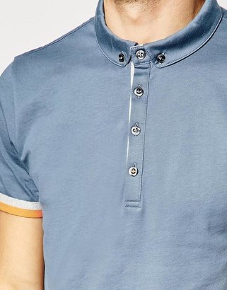 BOSS ORANGE Polo Shirt with Small Button Down Collar