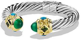 David Yurman Renaissance Bracelet with Green Onyx, Peridot, and Gold