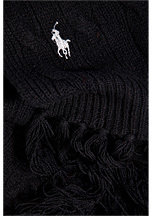 Polo Ralph Lauren Wool-Cashmere Classic Cable Scarf in Polo Black