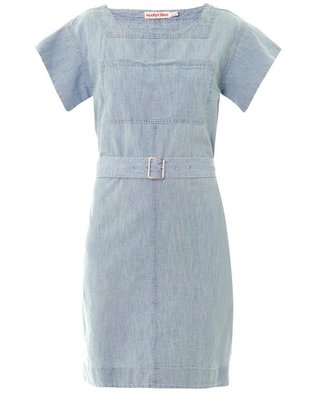 See by Chloe Belted chambray cotton dress