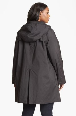 Gallery A-Line Hooded Walking Coat (Plus Size)