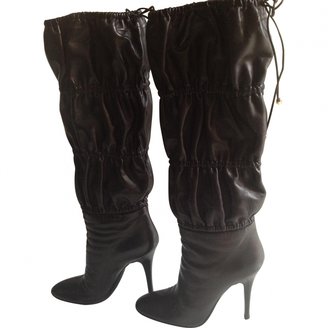 Roberto Cavalli Black Leather Boots