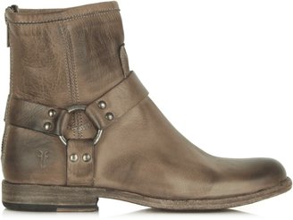 Frye Taupe Phillip Harness Women’s Leather Ankle Boot