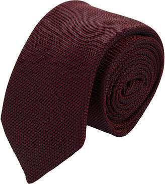 Barneys New York Men's Grenadine Neck Tie-RED