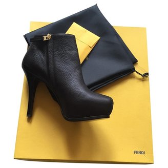 Fendi Brown Leather Boots