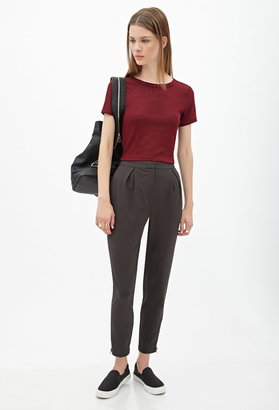 Forever 21 Zippered-Ankle Trousers
