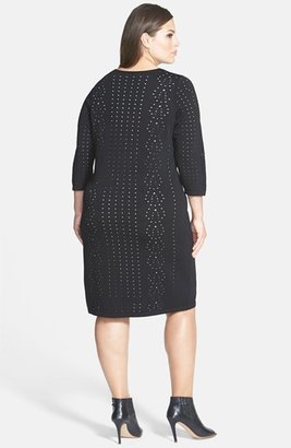 Calvin Klein V-Neck Sweater Dress (Plus Size)