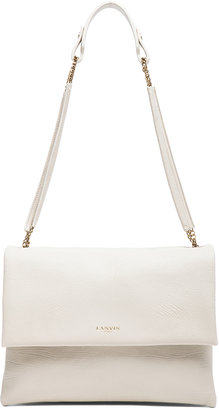 Lanvin Medium Foldover Bag in White
