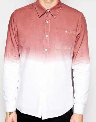 ASOS Oxford Shirt In Long Sleeve With Dip Dye