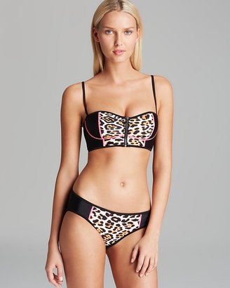 Juicy Couture Sport Wildcat Block Underwire Long Line Bikini Top