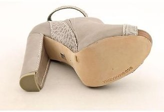 BCBGMAXAZRIA Reagan Womens Open Toe Leather Platforms Heels Shoes