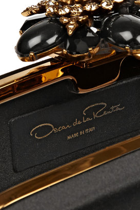 Oscar de la Renta Goa embellished satin box clutch