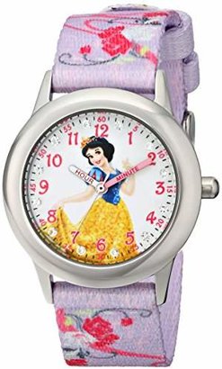 Disney Kids' W001581 Snow White Stainless Steel and Printed Strap Watch