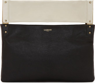 Lanvin Black Leather Tri-color Shoulder Bag