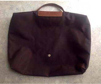 Longchamp Brown Cotton Clutch bag