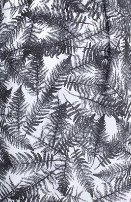 Kensie 'Overlapped Ferns' Print Fit & Flare Dress