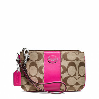 Coach Legacy Small Wristlet In Signature Fabric