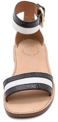 Marc by Marc Jacobs Striped Flat Sandals