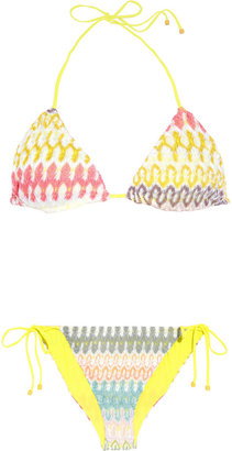 Missoni Diamantino Rilievo reversible crochet-knit triangle bikini