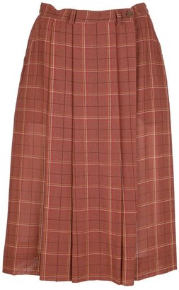 Basile Vintage checked pleated skirt